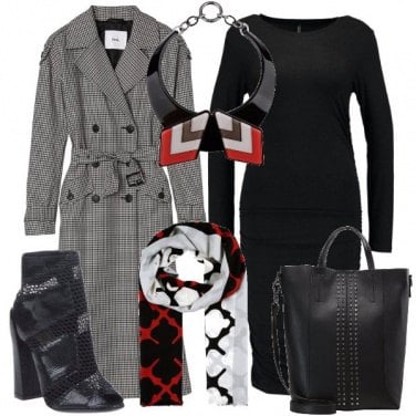 Outfit Un trench in pied-de-poule