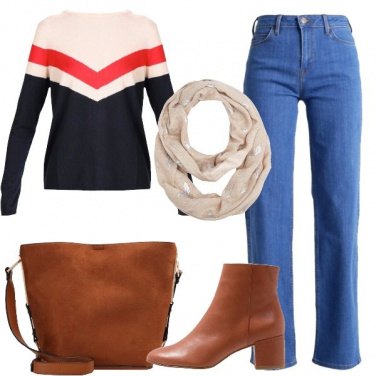 Outfit Il jeans a zampa