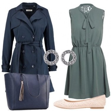 Outfit Il trench blu