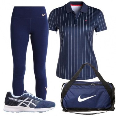 Outfit In palestra in blu