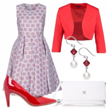 Outfit Cerimonia in rosso e bianco