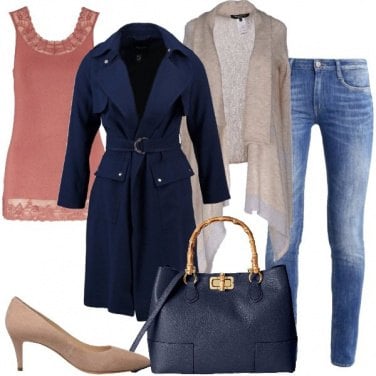 Outfit Il trench blu