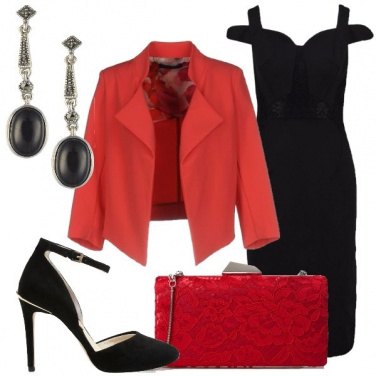 Outfit In rosso e nero