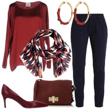 Outfit La sciarpa a rombi