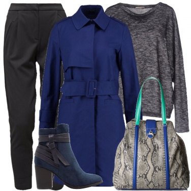 Outfit Blu e grigio