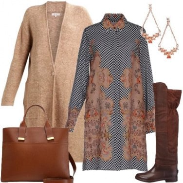 Outfit Geometrico e fiori