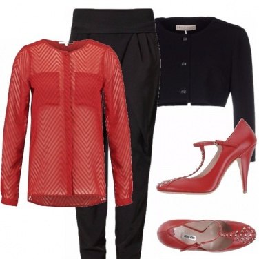Outfit Classico rosso e nero!