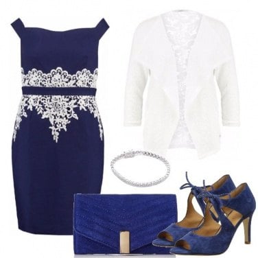 Outfit Bellissima in blu e bianco