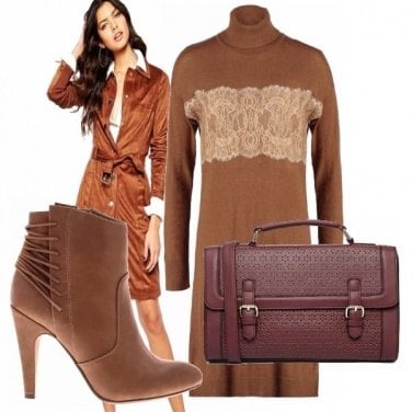 Outfit Camoscio, lana e pizzo!