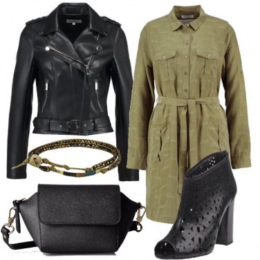 Outfit In verde e nero