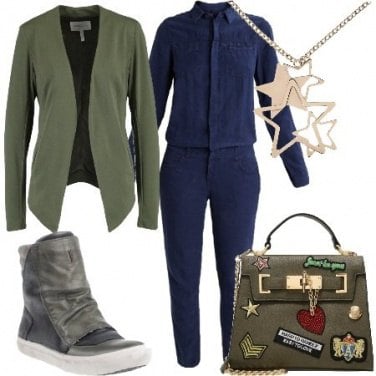 Outfit Military in giacca