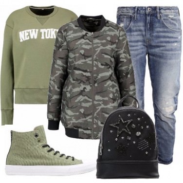 Outfit Bomber camouflage