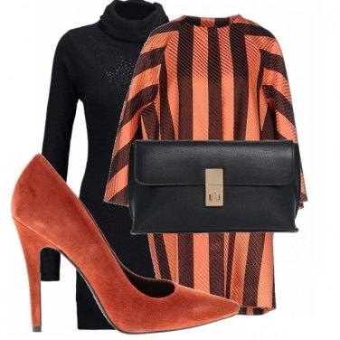 Outfit Orange&black