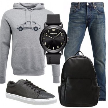 Outfit Grigio e denim
