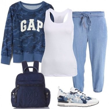 Outfit Tempo libero in blu