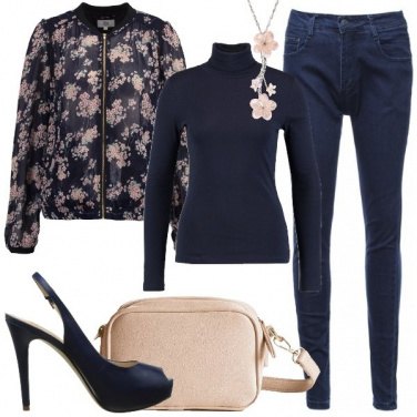 Outfit Il bomber a fiori