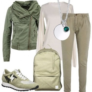 Outfit Verde casual