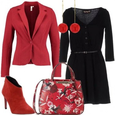 Outfit Rosso e nero