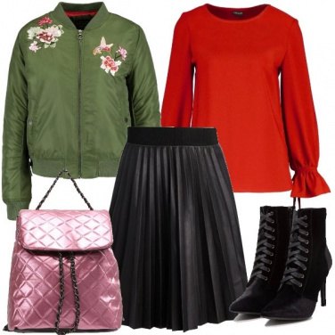 Outfit Il bomber ricamato