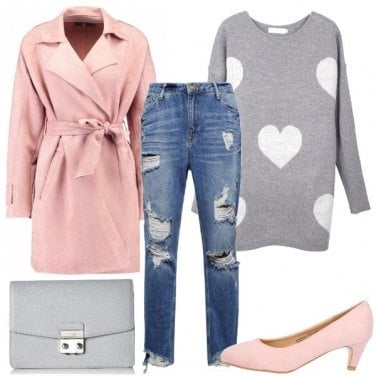 Outfit Il trench rosa