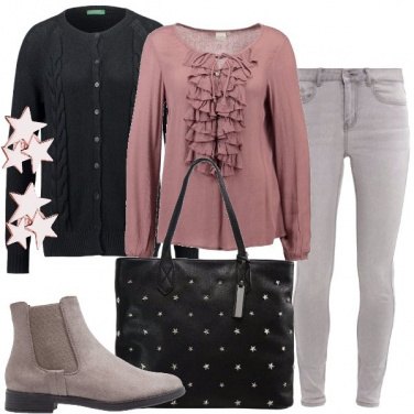 Outfit Glamour con poco colore
