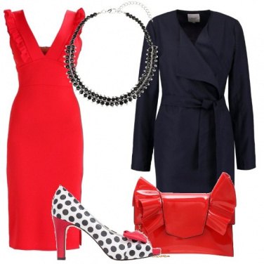 Outfit Rouches e pois
