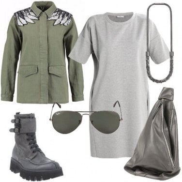 Outfit Militare con paillettes