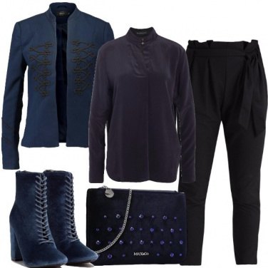 Outfit Blu e nero notte