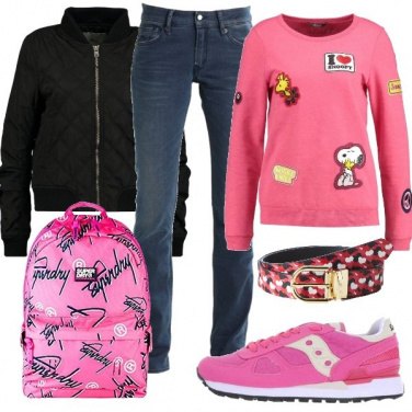 Outfit Felpa e jeans