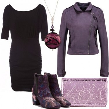 Outfit Fiori in viola