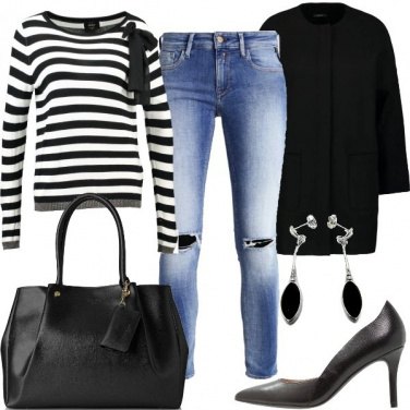 Outfit Maglia a righe