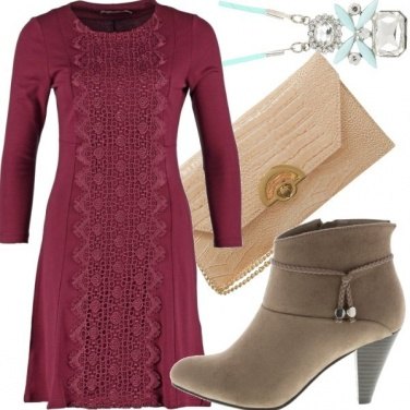 Outfit Eleganza bordeux