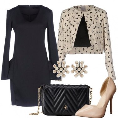 serata beige fuori cerimonia Chic donna e Nero per e outfit Bantoa WAz1xnq8