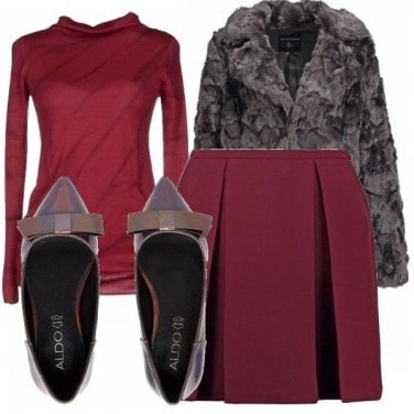 Outfit Grigio&vinaccia!
