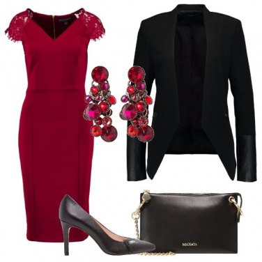 Outfit L\'eleganza del rosso e nero