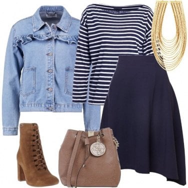 Outfit Frange e gonna obliqua