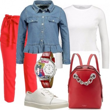 Outfit Rosso di giorno