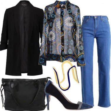 Outfit Chic di giorno in jeans