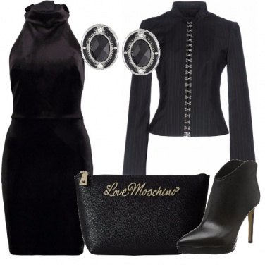 Outfit Tubino in velluto sexy