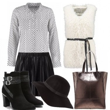 Outfit Faux fur gilet