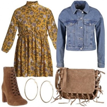 Outfit Fiori e jeans