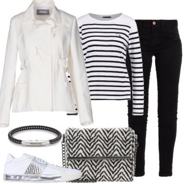 Outfit Col giubbotto bianco