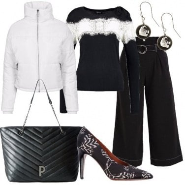 Outfit Accoppiata in bianco nero