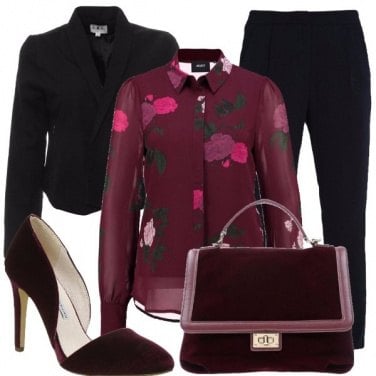 Outfit Velluto e fiori