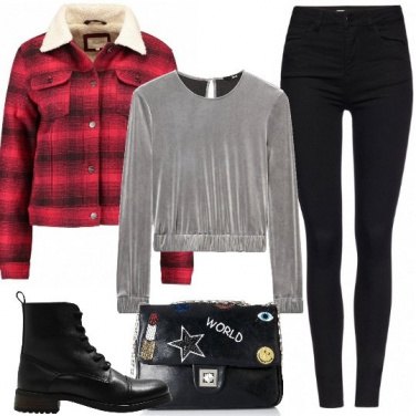 Outfit Scacchi e patches