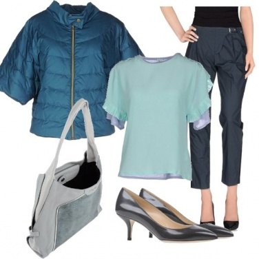 Outfit Tinte primaverili su un look invernale