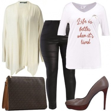 Outfit Cardigan chiaro per la sera
