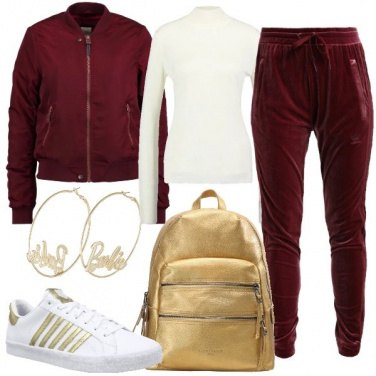 Outfit Oro e velluto