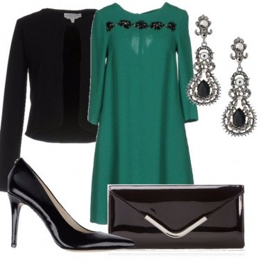 Outfit Cerimonia in verde