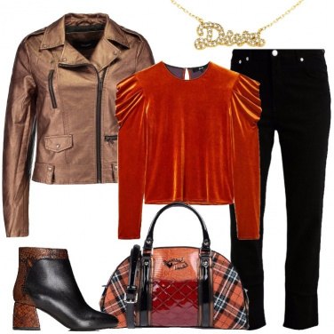 Outfit Borsa in fantasia scozzese
